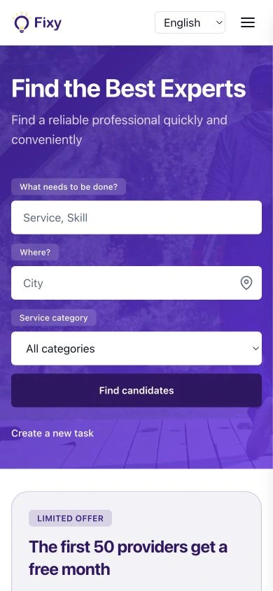 Mobile version of Fixy.ee